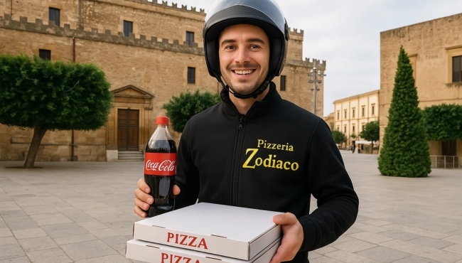 Pizza e bibita da asporto per 2 persone (domicilio +€2,00)